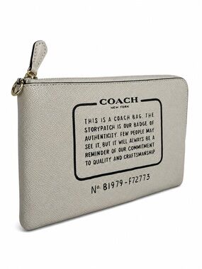 Coach Storypatch‎ Large Bag Insert Chalk Leather F72773